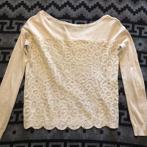 American Eagle lace long sleeve top